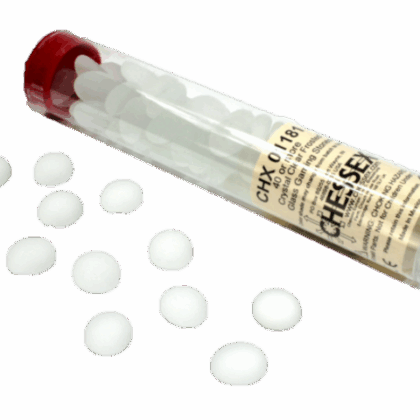 Chessex Gaming Glass Stones in Tube - Frosted Crystal Clear (40)